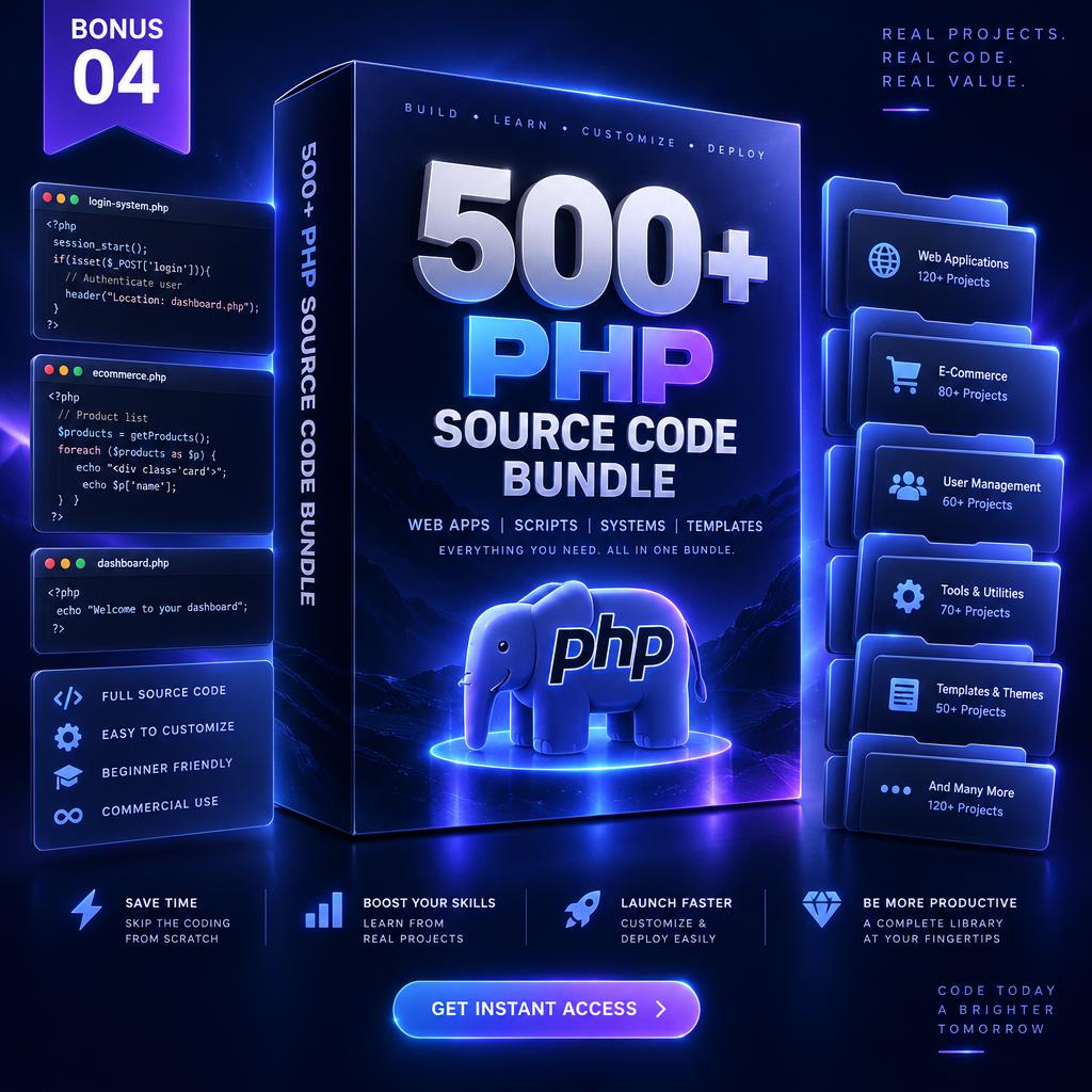 500+ PHP Source Code Bundle
